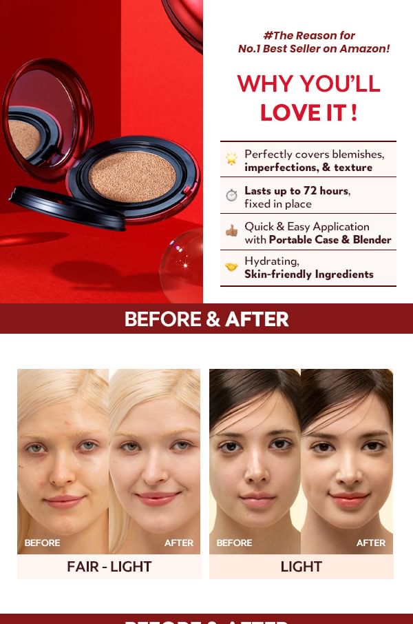 TIRTIR - Mask Fit Red Cushion 6 Shade Trial Kit - 5 Colors SPF40 PA++- 4.5g