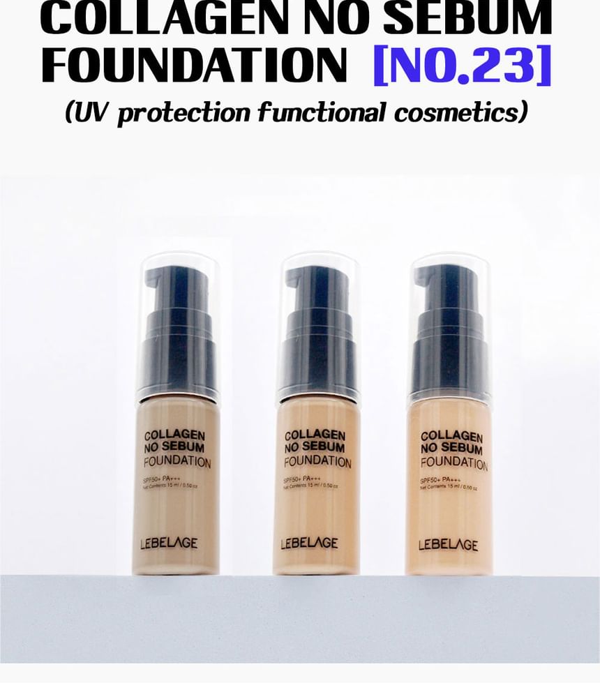 LEBELAGE - Collagen No Sebum Foundation Mini - 3 Colors