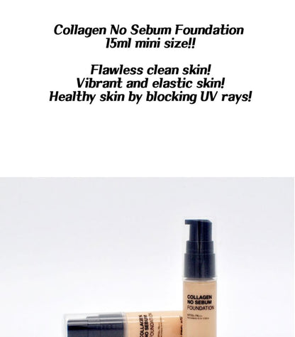 LEBELAGE - Collagen No Sebum Foundation Mini - 3 Colors