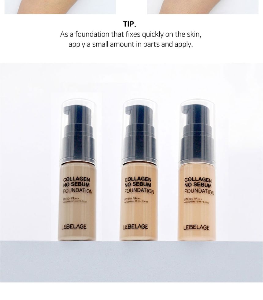 LEBELAGE - Collagen No Sebum Foundation Mini - 3 Colors