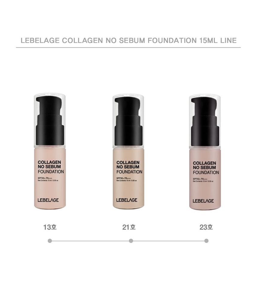 LEBELAGE - Collagen No Sebum Foundation Mini - 3 Colors