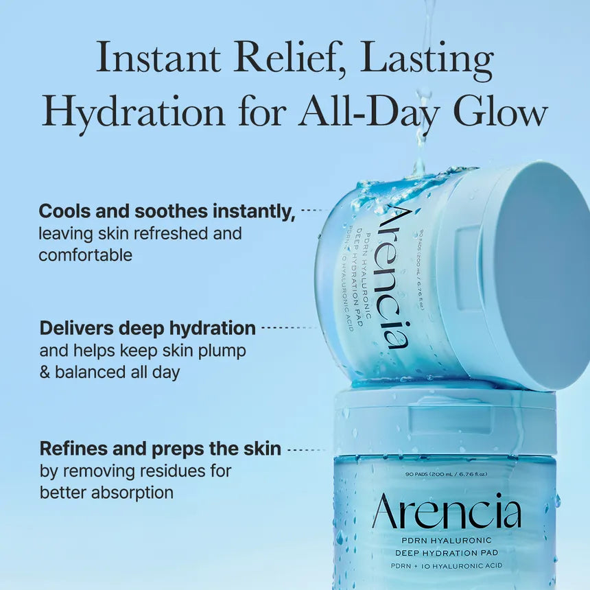 ARENCIA PDRN + HYALURONIC DEEP HYDRATION PADS (90EA)200ML -Mature skin