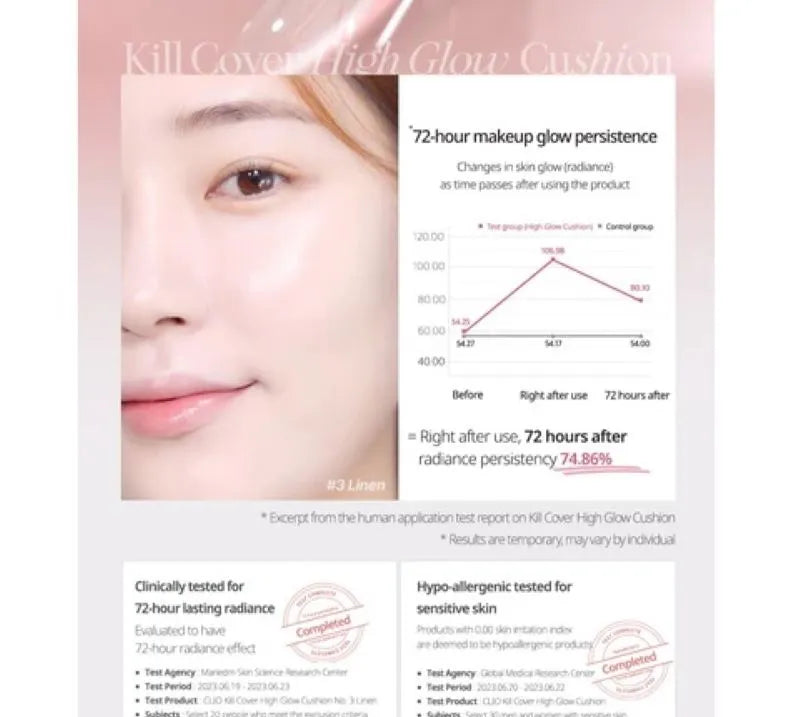 CLIO - Kill Cover High Glow Cushion Set - 3 Colors