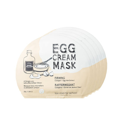 [TOO COOL FOR SCHOOL] Egg Cream Mask Set #Firming (5 Sheets)